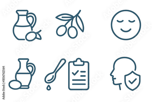 Abstract Icons of Health and Wellness