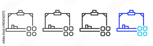 digital learning icon set collection creative outline style for technology with multiple thickness variations suitable for apps websites presentations ui ux design and modern devices