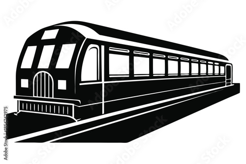 subway silhouette line art vector illustration