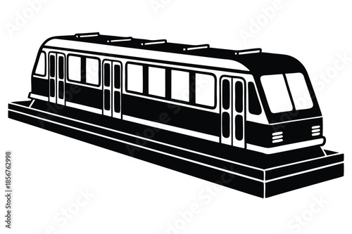 subway silhouette line art vector illustration