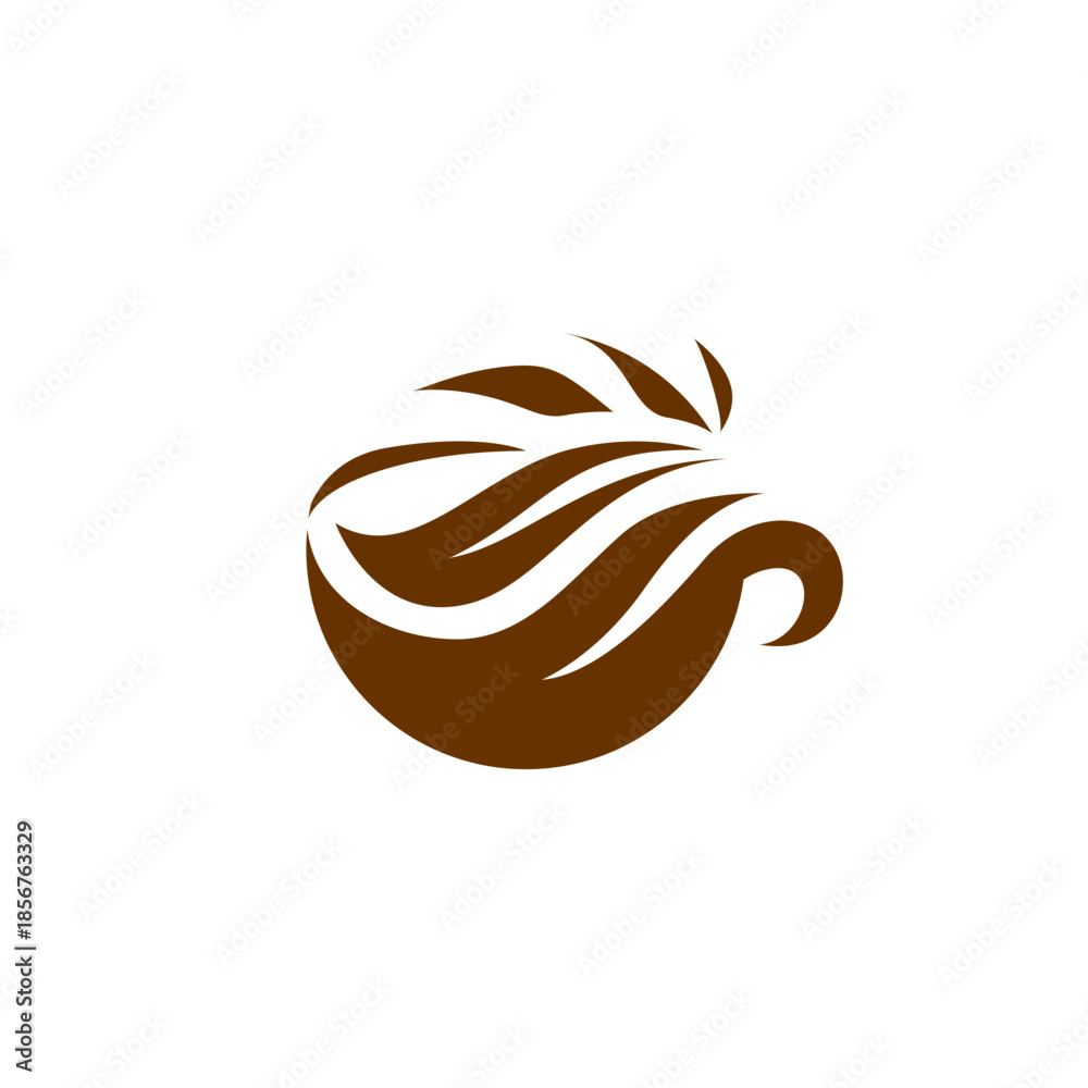 Fototapeta premium coffee and cafe cup logo organic design