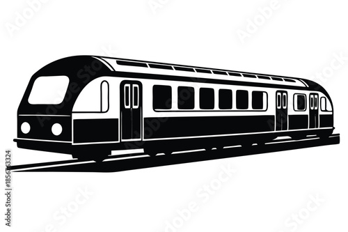 subway silhouette line art vector illustration