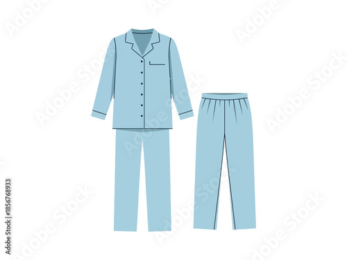 Light Blue Pajama Set Comfortable Sleepwear for Relaxation and a Peaceful Night's Rest