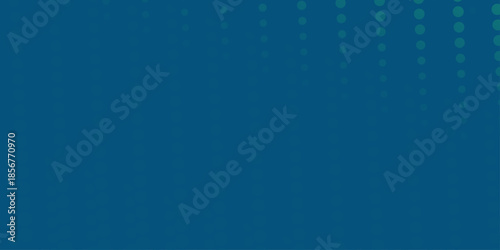Halftone gradient dots background vector illustration. Blue green dark dotted, blue light halftone texture.  Retro abstract print. Geometric spots duotone cover. The geometric abstract pattern .