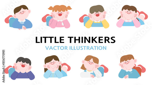 Little Thinkers Vector Illustration