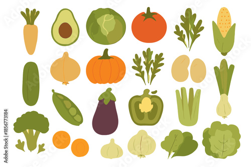 Healthy Vegetable Assortment with Glowing Effect