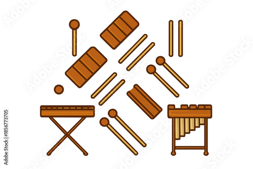 Children's Musical Instruments Illustration