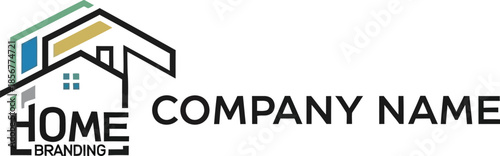 Modern Home Branding Real Estate and Construction Logo