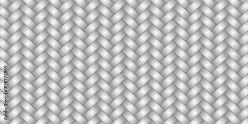 Brick line seamless pattern. Repeating black monochrome geometric tileable on white background. Repeated stripe trellis for design prints. Geometry wallpaper. Repeat geos mosaic. Vector illustration