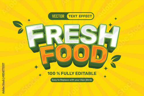 3D Fresh Food Text Effect
