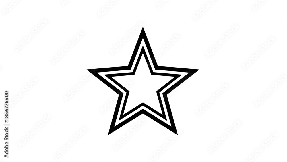 Obraz premium Black Star Icon Simple Design Element.
