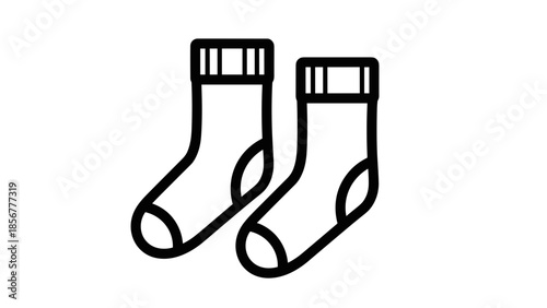Pair of Socks Illustration Simple Design.