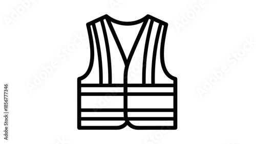 Safety Vest Icon Simple Design Illustration.