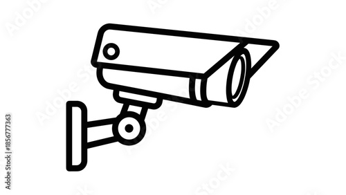 Security Camera Illustration on White Background.