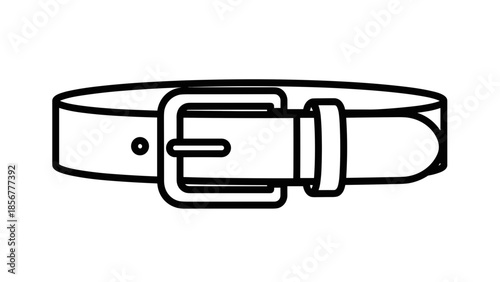 Simple Black and White Belt Illustration.