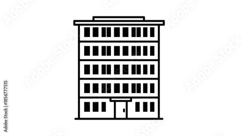 Simple Black and White Office Building.