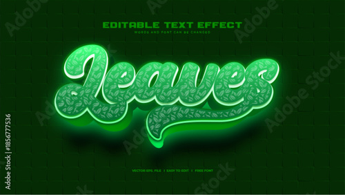 Green Leaves Text Effect