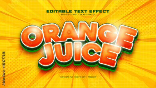 Realistic Orange Juice Text Effect