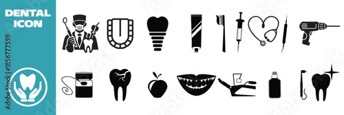 Dental icon set.