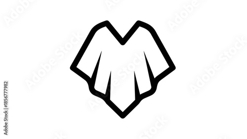 Simple Line Drawing of a Shirt.