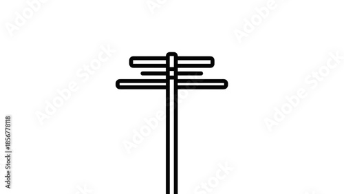 Simple Line Drawing of Traffic Light.