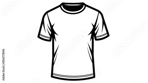 Simple White T Shirt Illustration.