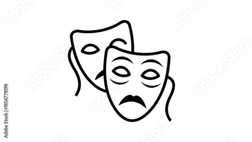 Theater Masks Representing Comedy and Tragedy.