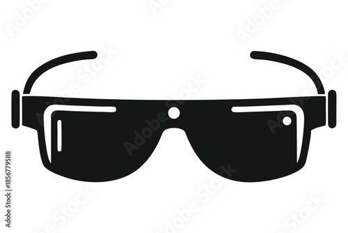 smart glasses silhouette line art vector illustration