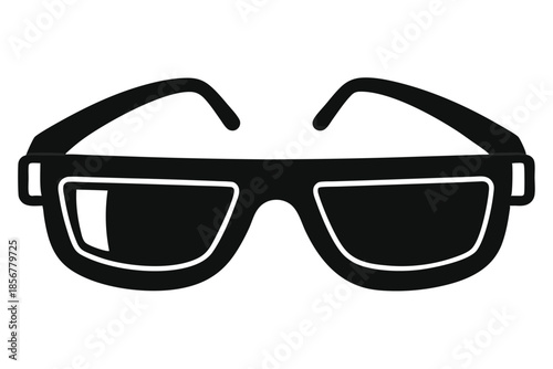 smart glasses silhouette line art vector illustration