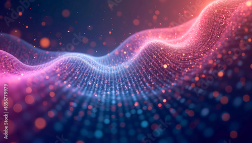 digital radio sound waves abstract background