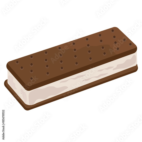 Vanilla Ice Cream Sandwich vector.