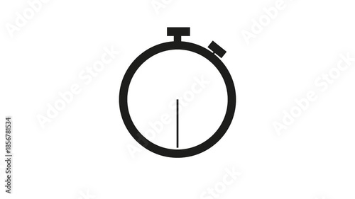 Animated Stopwatch Timer Icon for Time Management, Deadline and Speed Concept.