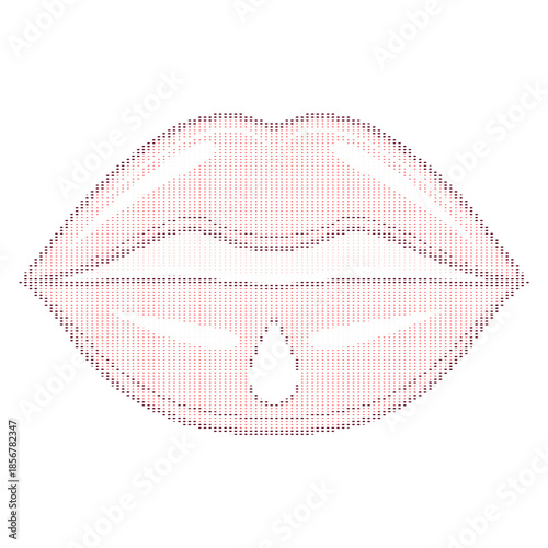 Elegant Lips Outline Beauty Cosmetic Design For Makeup