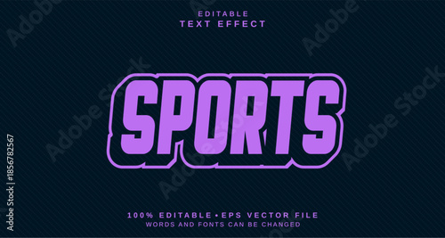 Editable text style effect - Sports text style theme.