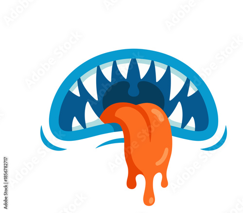 monster, mouth, teeth, tongue, fangs, scary, cartoon, creatures, faces, expressions, colorful, spooky, halloween, funny, jaws, smiles, growl, fantasy, characters, illustration