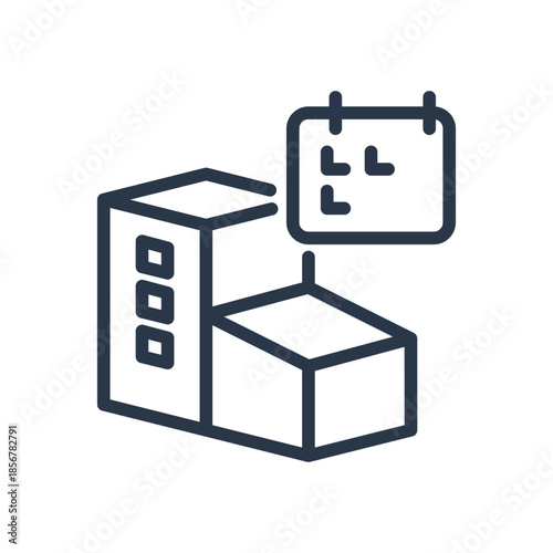 Rental Payment Schedule Icon. Property Management and Lease Dates