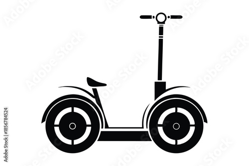 segway silhouette line art vector illustration