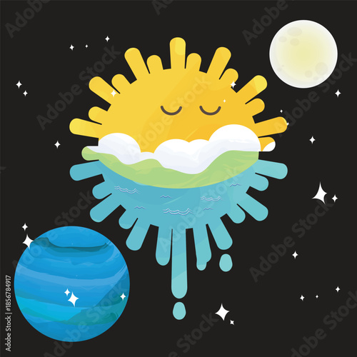 earth hour nature t-shirt design vector