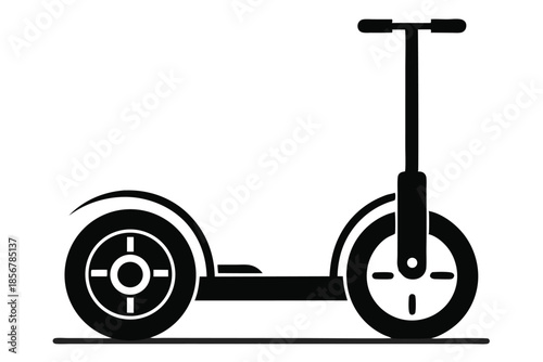 segway silhouette line art vector illustration