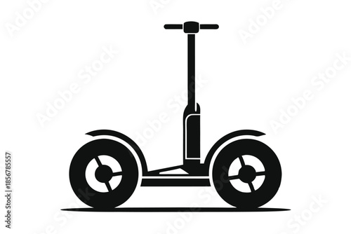 segway silhouette line art vector illustration