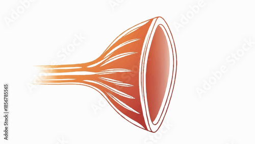 Illustration of Muscle Fibers and Tendon