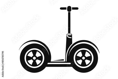 segway silhouette line art vector illustration