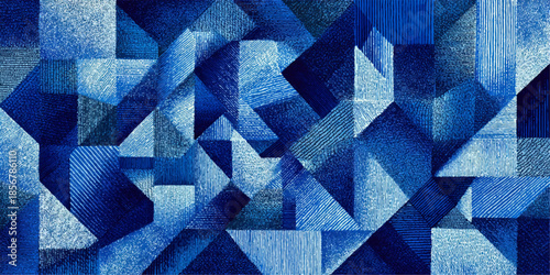 Abstract blue geometric pattern background