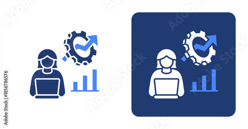 Focus Glyph Color  Two-tone color and contrasting background icon illustration