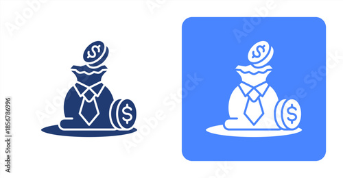 Bonus Glyph  Two-tone color and contrasting background icon illustration