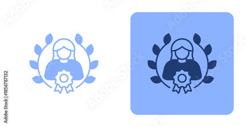 Outstanding Mixed  Two-tone color and contrasting background icon illustration