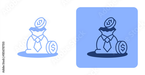 Bonus Mixed  Two-tone color and contrasting background icon illustration