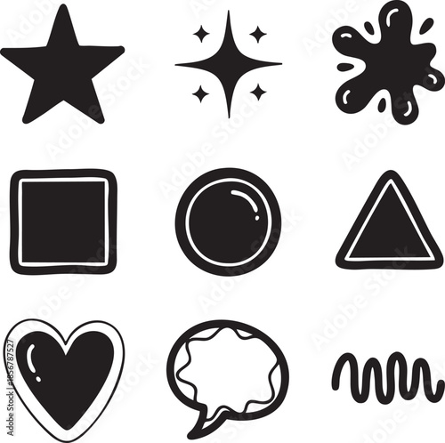 star, sparkles, splotch, square, circle, triangle, heart, globe, squiggly.eps