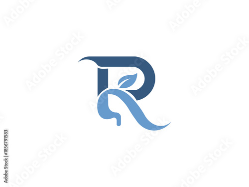 R logo design medical icon eco brand