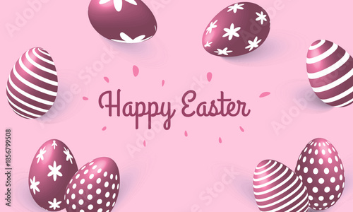 set of easter eggs vector illustration